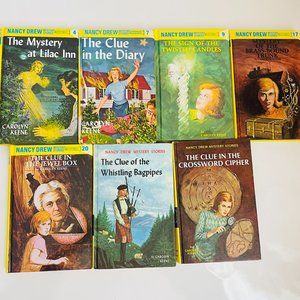 Nancy Drew by Carolyn Keene 7 Books Lot (4, 7, 9, 17, 20, 41, 44) Hardcover